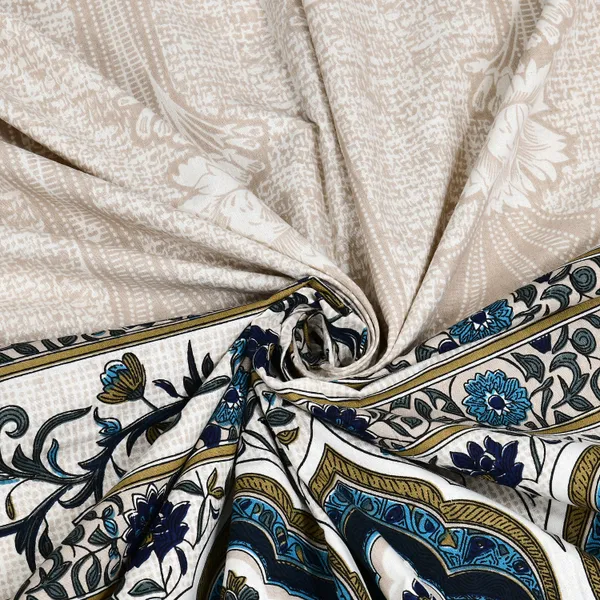 Dark_Blue_Cotton_Feel_Floral_Printed_Bedding_Set_100_X_108_Inch