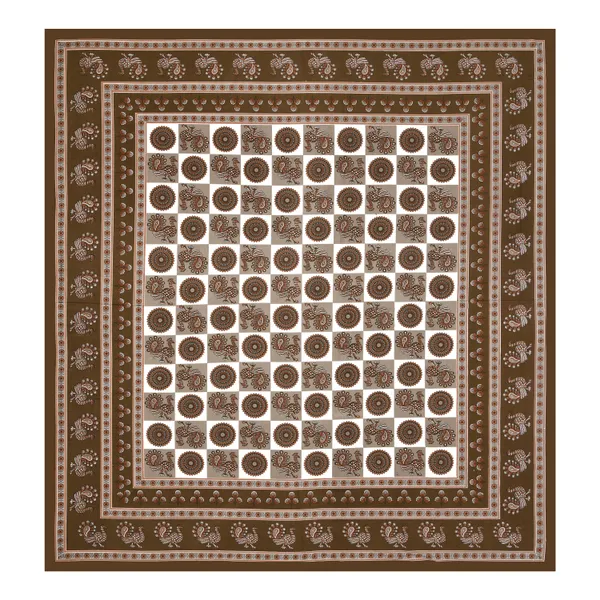 Brown_Cotton_Feel_Printed_Pillow_Cover_100_X_108_Inch