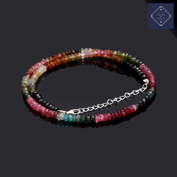 Multicolor_Sapphire_Beaded_Necklace_With_Silver_Chain_Closure