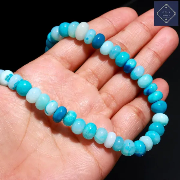 Natural_Turquoise_Blue_Beaded_Necklace_Smooth_Rondelle_Stone_Stretch_Necklace