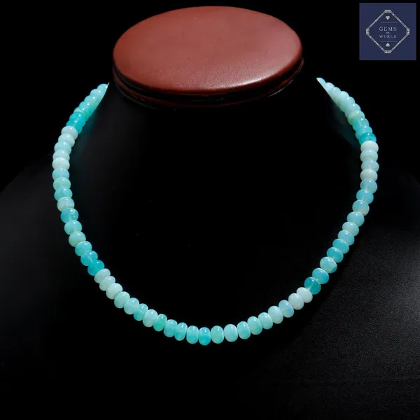 Natural_Turquoise_Blue_Beaded_Necklace_Smooth_Rondelle_Stone_Stretch_Necklace