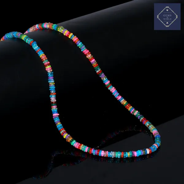 Multicolor_Ethiopian_Opal_Beaded_Necklace_With_Silver_Clasp