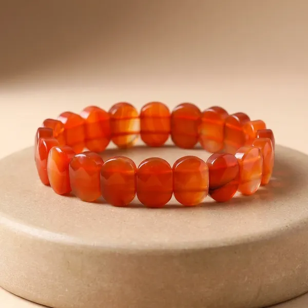Natural_Red_Carnelian_Faceted_Bead_Bracelet