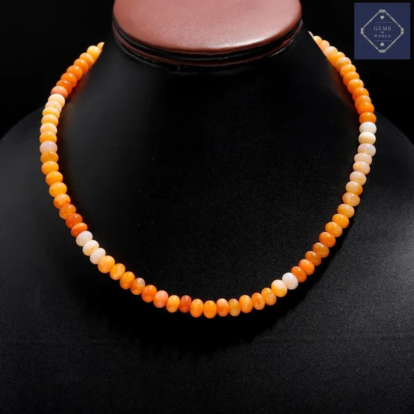 Natural_Orange_Carnelian_Gemstone_Beaded_Necklace