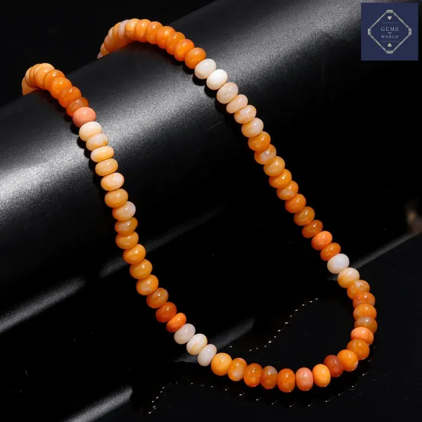 Natural_Orange_Carnelian_Gemstone_Beaded_Necklace