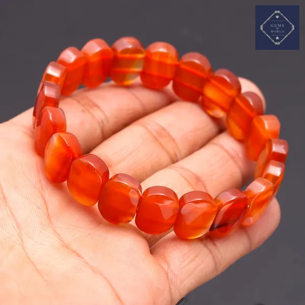 Natural_Red_Carnelian_Faceted_Bead_Bracelet