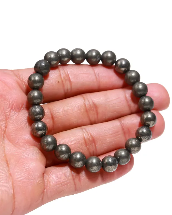 Pyrite_Beaded_Bracelet_Natural_Stone_Wristband