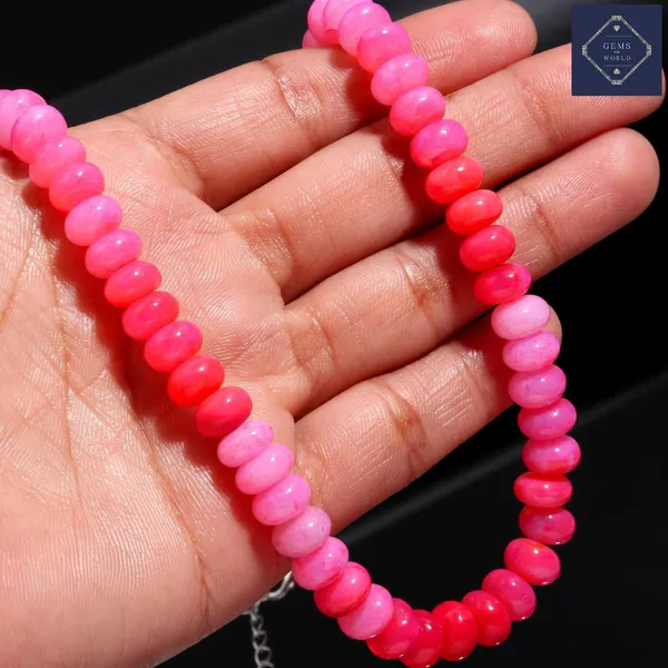 Vibrant_Pink_Ombre_Jade_Beaded_Necklace