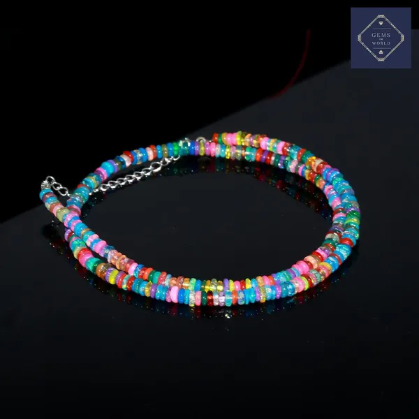 Multicolor_Ethiopian_Opal_Beaded_Necklace_With_Silver_Clasp