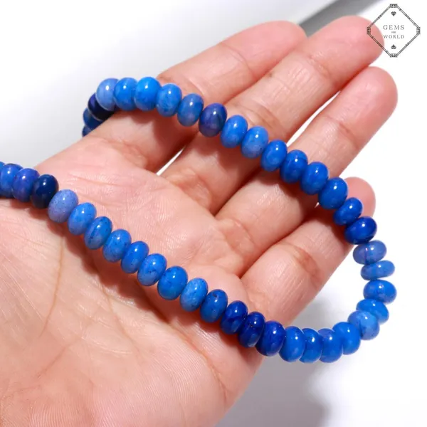Blue_Agate_Gemstone_Beaded_Necklace_Natural_Stone_Rondelle_Bead_Strand