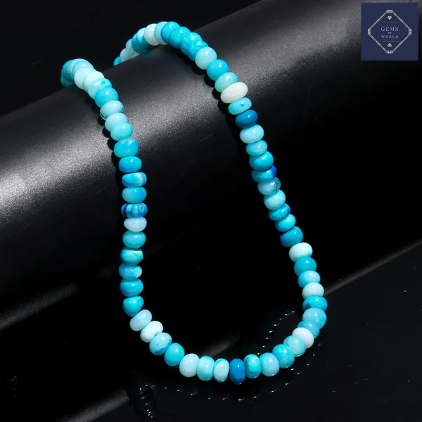 Natural_Turquoise_Blue_Beaded_Necklace_Smooth_Rondelle_Stone_Stretch_Necklace