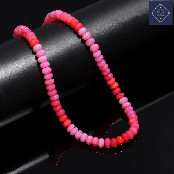 Vibrant_Pink_Ombre_Jade_Beaded_Necklace