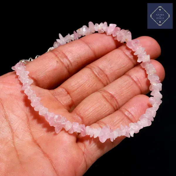 Natural_Rose_Quartz_Chip_Bead_Bracelet_Set_Of_2