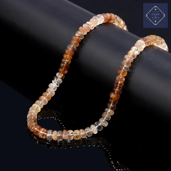 Natural_Imperial_Topaz_Gemstone_Beaded_Necklace_With_Silver_Clasp