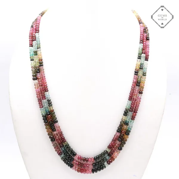 Multistrand_Multicolor_Tourmaline_Beaded_Necklace