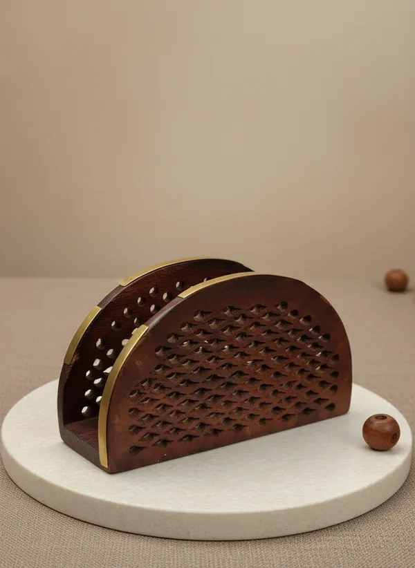 Wooden_Semi-Circle_Perforated_Napkin_Letter_Holder_Gold_Accent