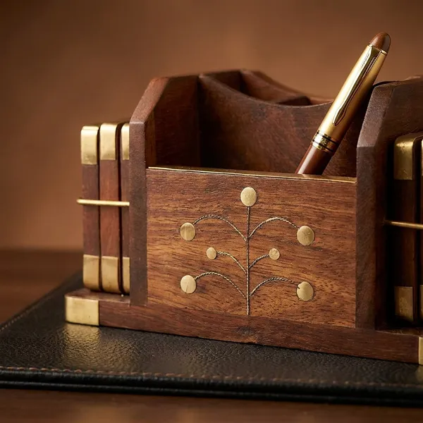 Wooden_Brass_Inlay_Multi-Compartment_Desk_Stationery_Organizer