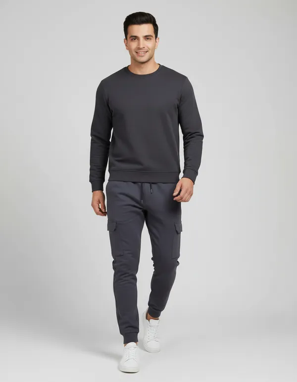 Urban_Drift_Grey_Cotton_Twill_Cargo_Joggers