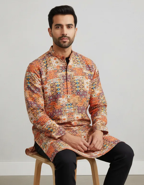 MENS_LAKHNAVI_DIGITAL_PRINT_KURTA