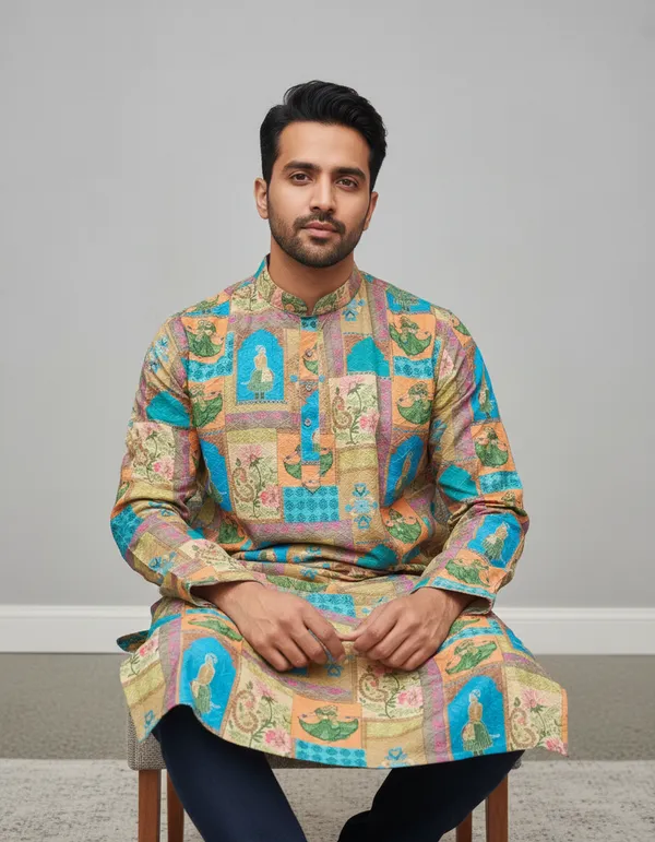 MENS_LAKHNAVI_DIGITAL_PRINT_KURTA