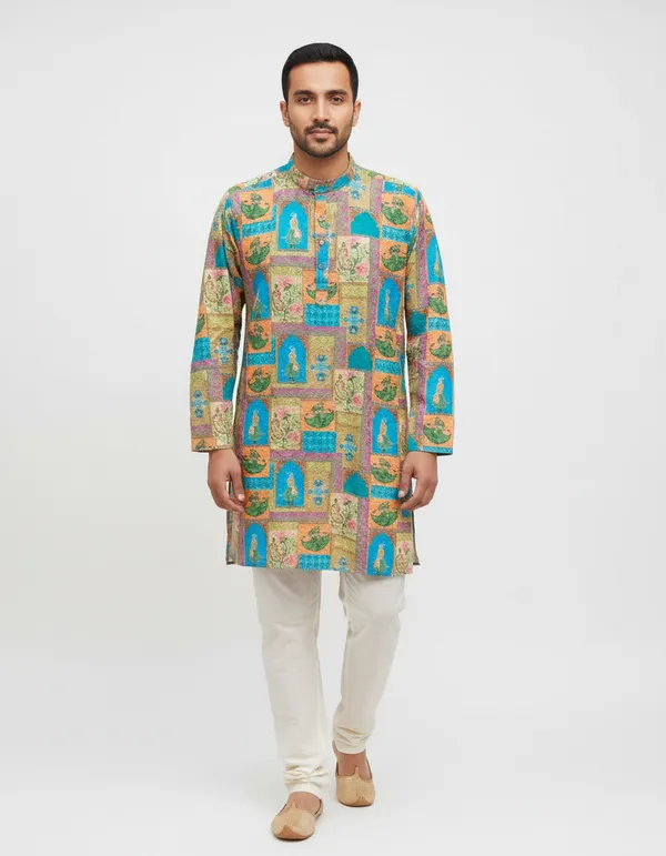 MENS_LAKHNAVI_DIGITAL_PRINT_KURTA