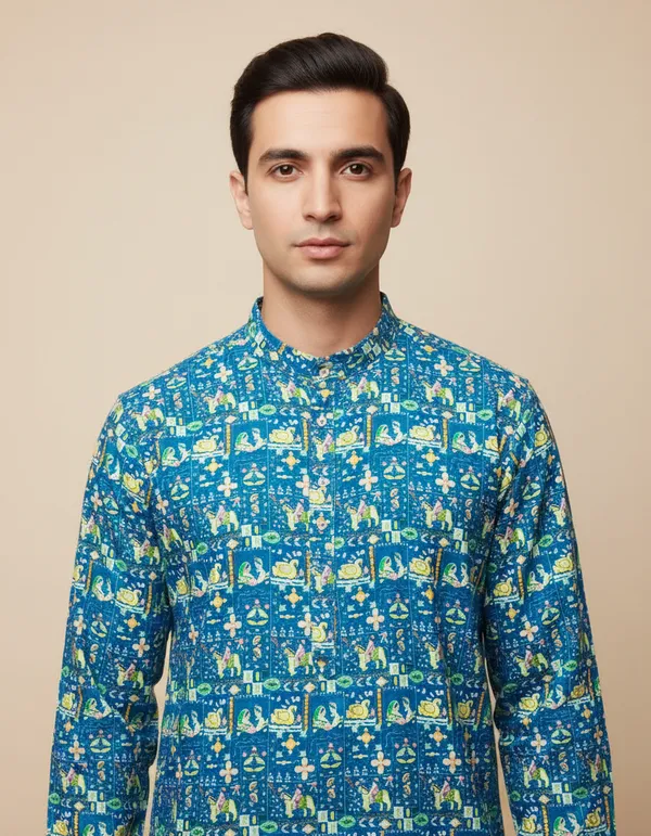 MENS_LAKHNAVI_DIGITAL_PRINT_KURTA
