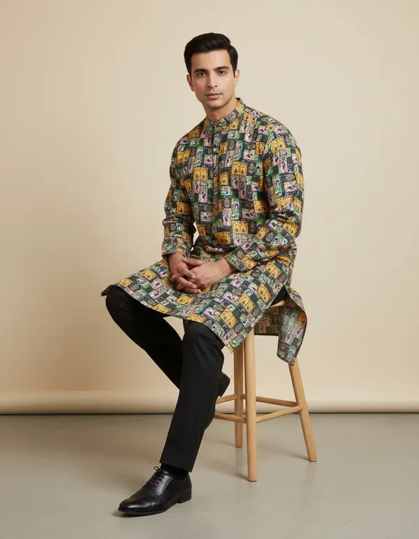 MENS_LAKHNAVI_DIGITAL_PRINT_KURTA