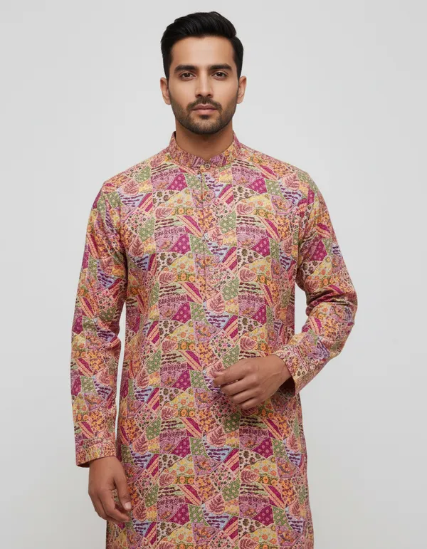 MENS_LAKHNAVI_DIGITAL_PRINT_KURTA