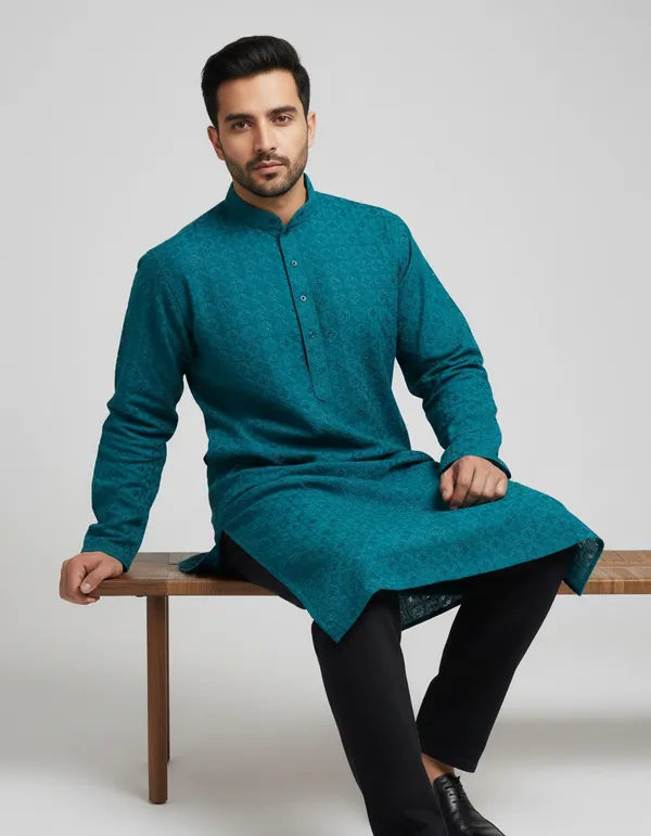 MENS_LAKHNAVI_CHICKENKARI_KURTA