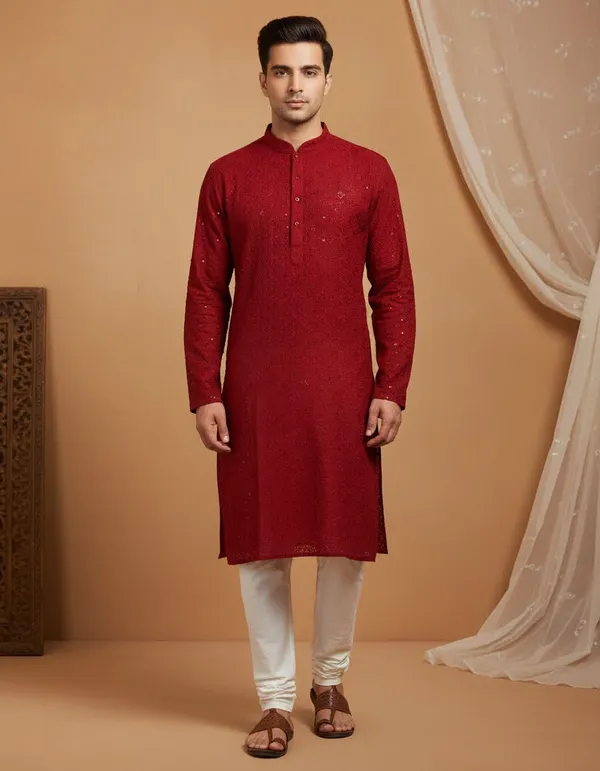 MENS_LAKHNAVI_CHICKENKARI_KURTA