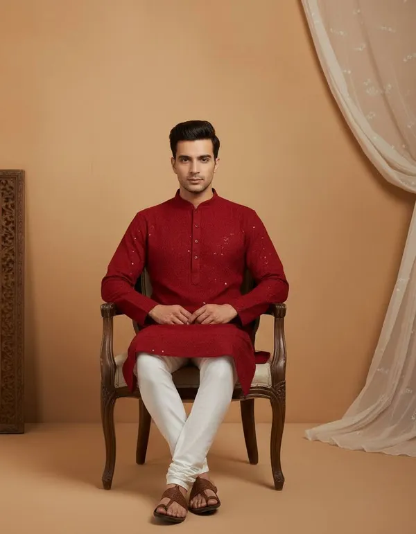MENS_LAKHNAVI_CHICKENKARI_KURTA