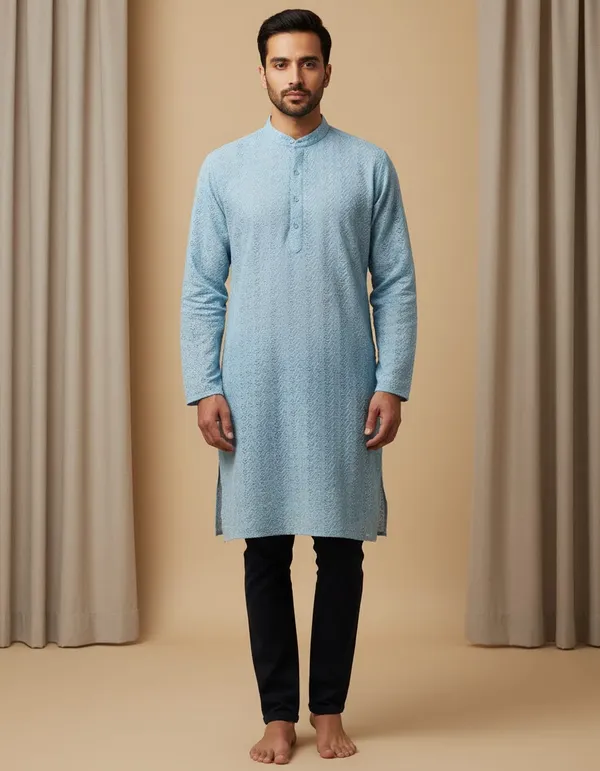 MENS_LAKHNAVI_CHICKENKARI_KURTA