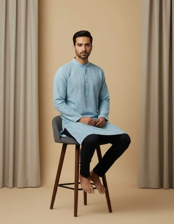 MENS_LAKHNAVI_CHICKENKARI_KURTA