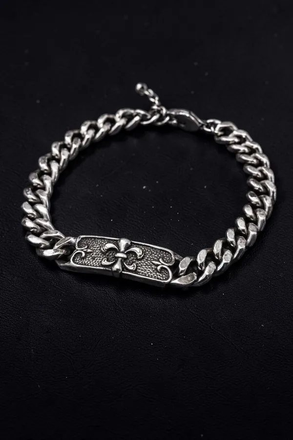 Silver_Titanium_Steel_Chrome_Heart_Link_For_Men