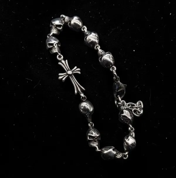 Silver_Titanium_Steel_Skull_Cross_Link_For_Men