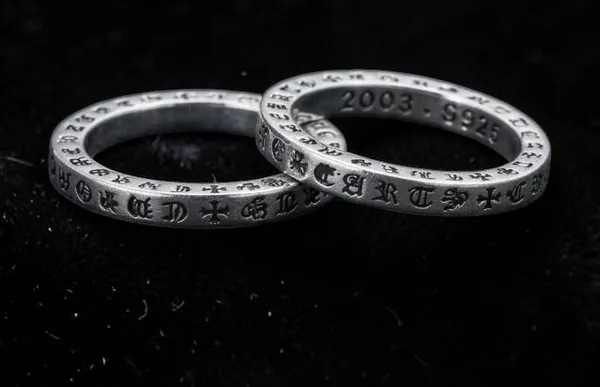 Silver_Titanium_Steel_Chrome_Script_Ring_For_Men