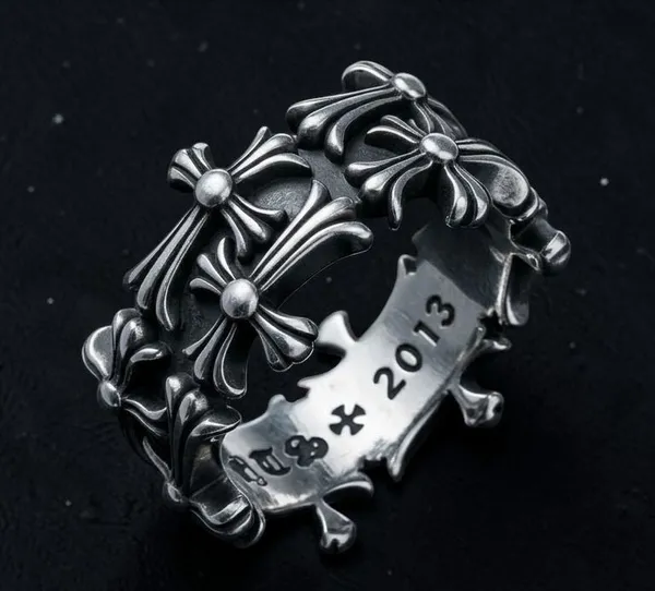 Silver_Titanium_Steel_Chrome_Hearts_Horizontal_Cross_For_Men