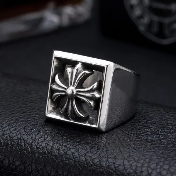 Silver_Titanium_Steel_Relic_Ring_For_Men