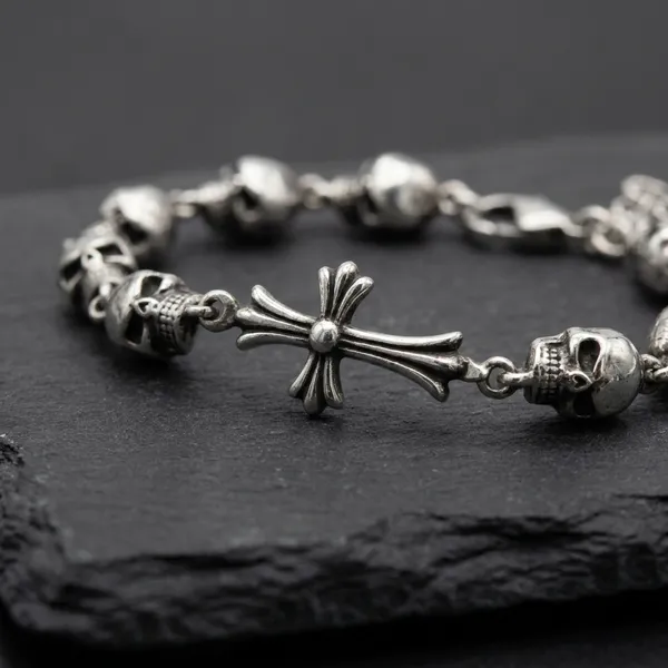 Silver_Titanium_Steel_Skull_Cross_Link_For_Men