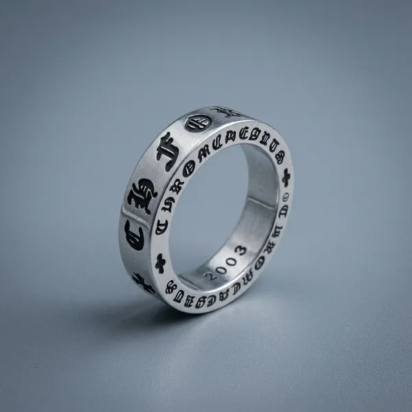 Silver_Titanium_Steel_Script_Ring_For_Men