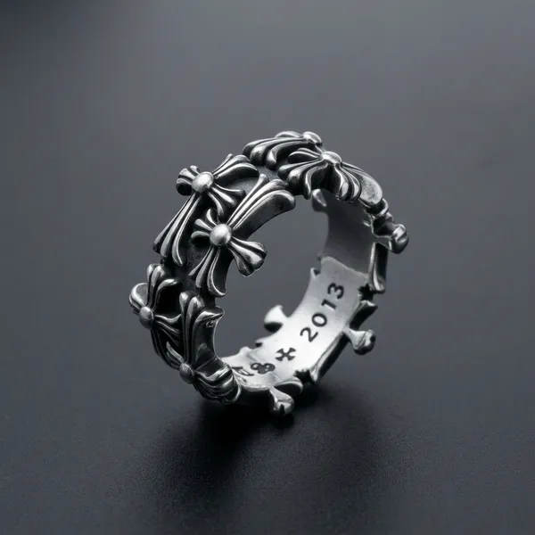 Silver_Titanium_Steel_Chrome_Hearts_Horizontal_Cross_For_Men