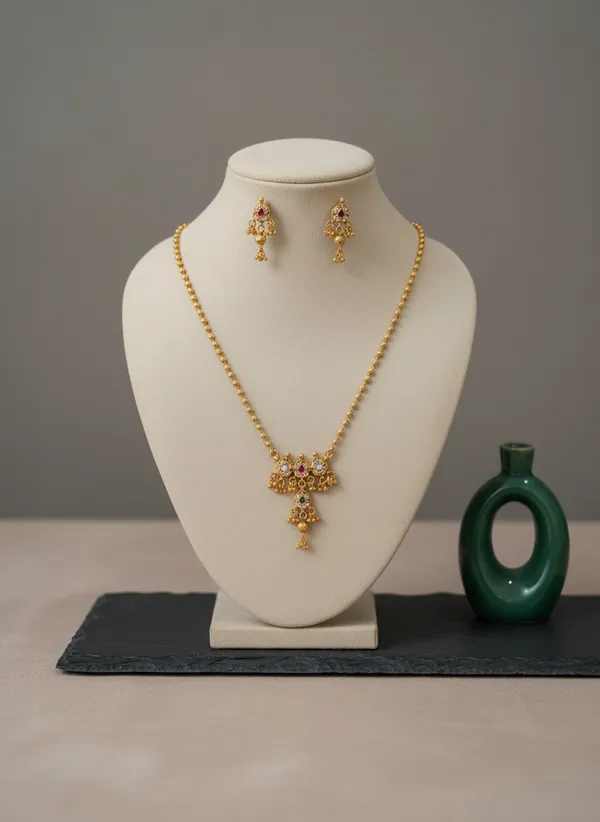 Antique_Gold_Ghungroo_Necklace_Set_With_Multicolour_Stones