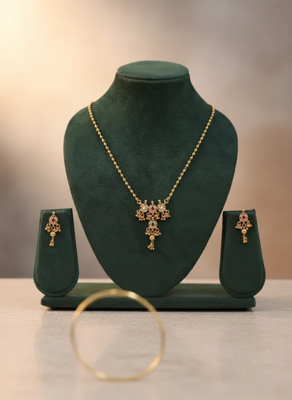 Antique_Gold_Ghungroo_Necklace_Set_With_Multicolour_Stones