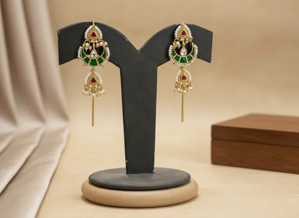 Kundan_Meenakari_Chandelier_Earrings_With_Emerald_And_Pearl_Accents