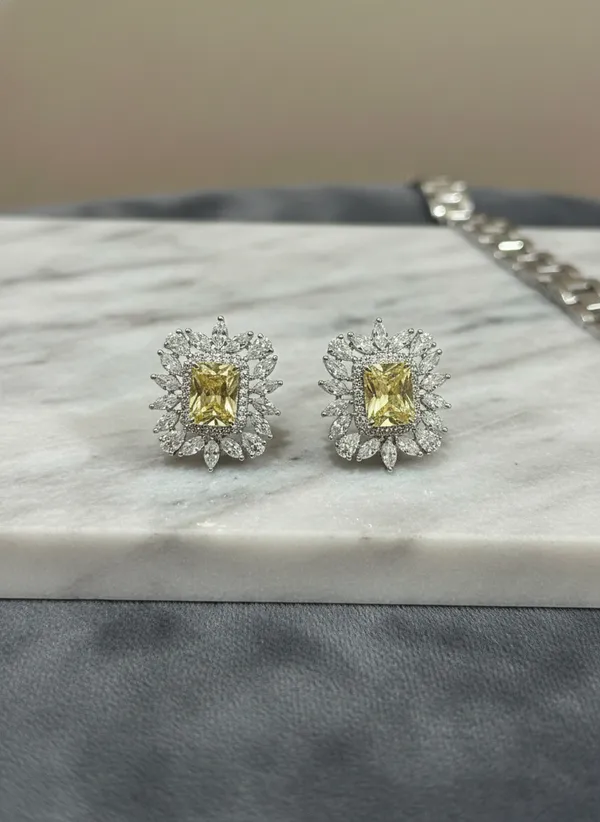 Yellow_Cz_Cushion_Cut_And_Marquise_Halo_Stud_Earrings
