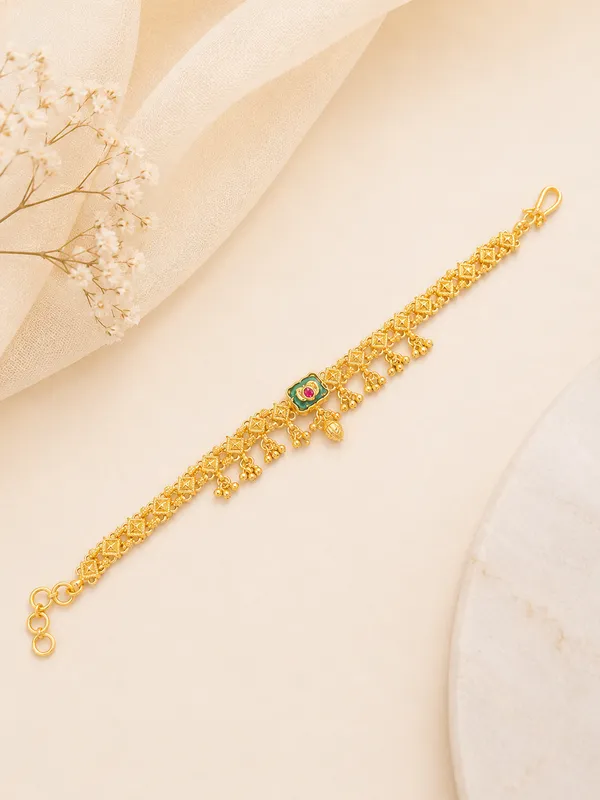 Antique_Gold_Meenakari_Charm_Bracelet_With_Ghungroo_Drops