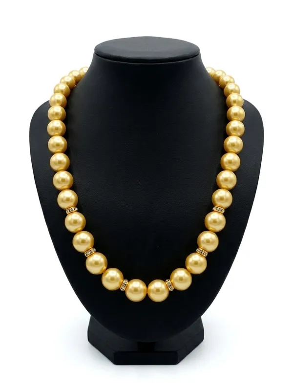 Gold_Swarovski_Pearl_Crystal_Accent_Necklace_For_Women