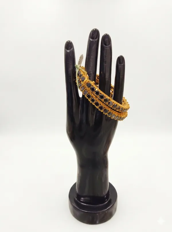 Gold_And_Black_Cz_Stone_Traditional_Bangles_For_Women