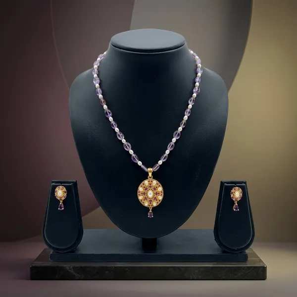 Purple_Crystal_Bead_Floral_Pendant_Necklace_Set_For_Women