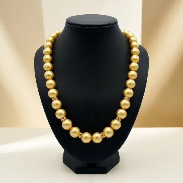 Gold_Swarovski_Pearl_Crystal_Accent_Necklace_For_Women
